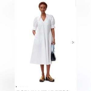 Ganni poplin midi dress